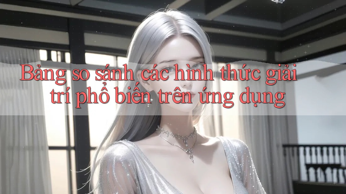 Bảng so sánh các hình thức giải trí phổ biến trên ứng dụng