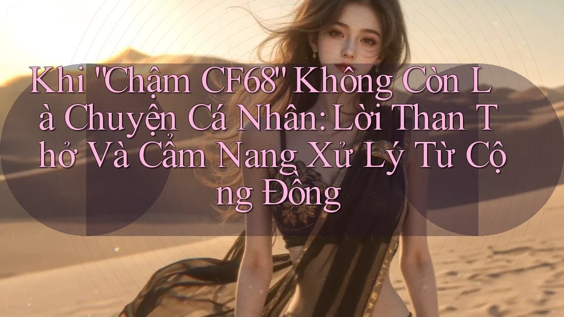 Khi “Chậm CF68” Không Còn Là Chuyện Cá Nhân: Lời Than Thở Và Cẩm Nang Xử Lý Từ Cộng Đồng Khi “Chậm CF68” Không Còn Là Chuyện Cá Nhân: Lời Than Thở Và Cẩm Nang Xử Lý Từ Cộng Đồng