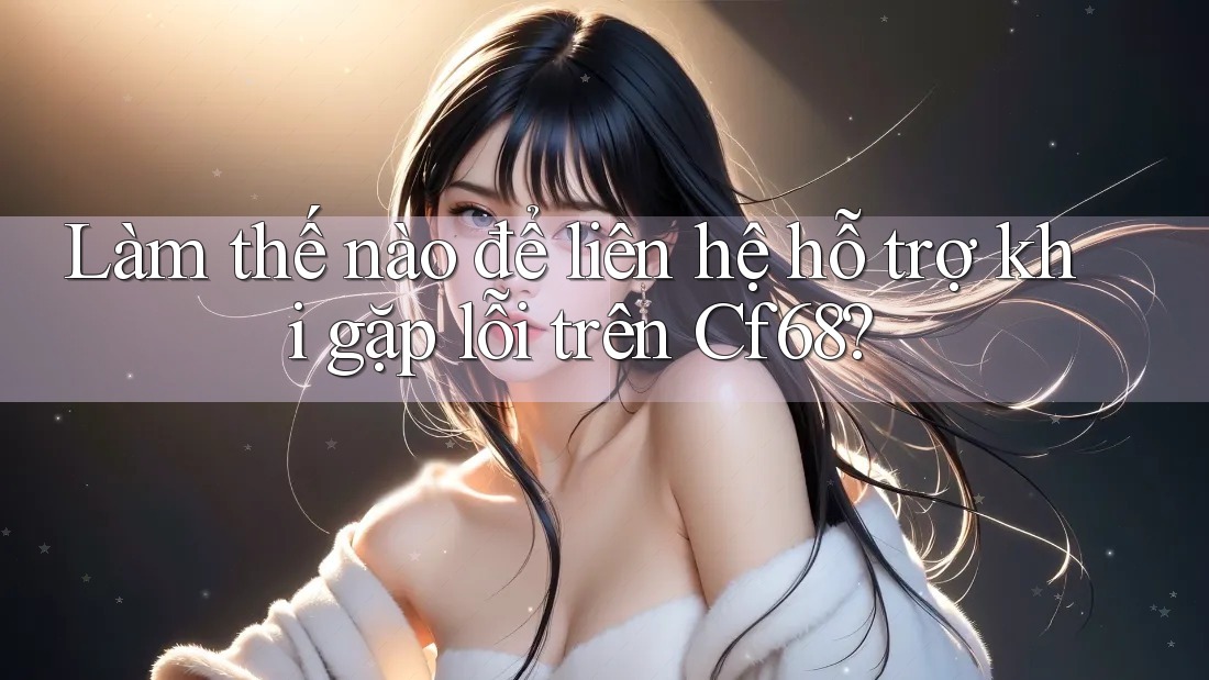 Làm thế nào để liên hệ hỗ trợ khi gặp lỗi trên Cf68? Làm thế nào để liên hệ hỗ trợ khi gặp lỗi trên Cf68?