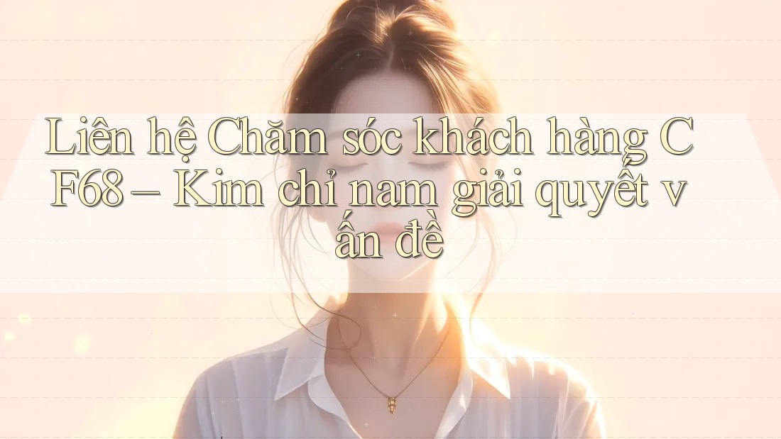 Liên hệ Chăm sóc khách hàng CF68 – Kim chỉ nam giải quyết vấn đề Liên hệ Chăm sóc khách hàng CF68 – Kim chỉ nam giải quyết vấn đề