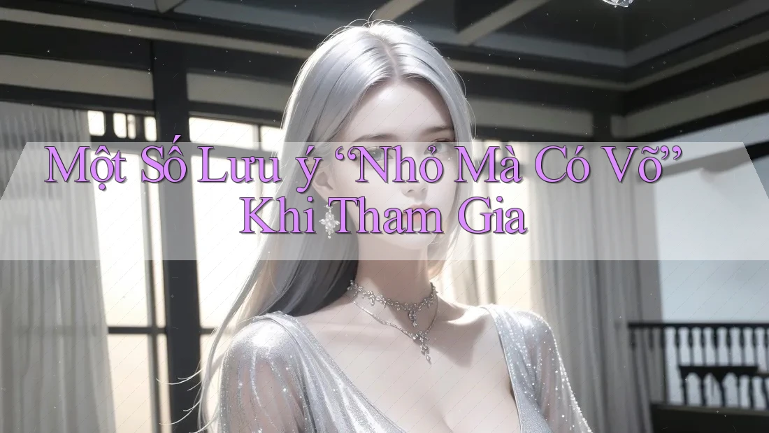 Một Số Lưu Ý “Nhỏ Mà Có Võ” Khi Tham Gia Một Số Lưu Ý “Nhỏ Mà Có Võ” Khi Tham Gia