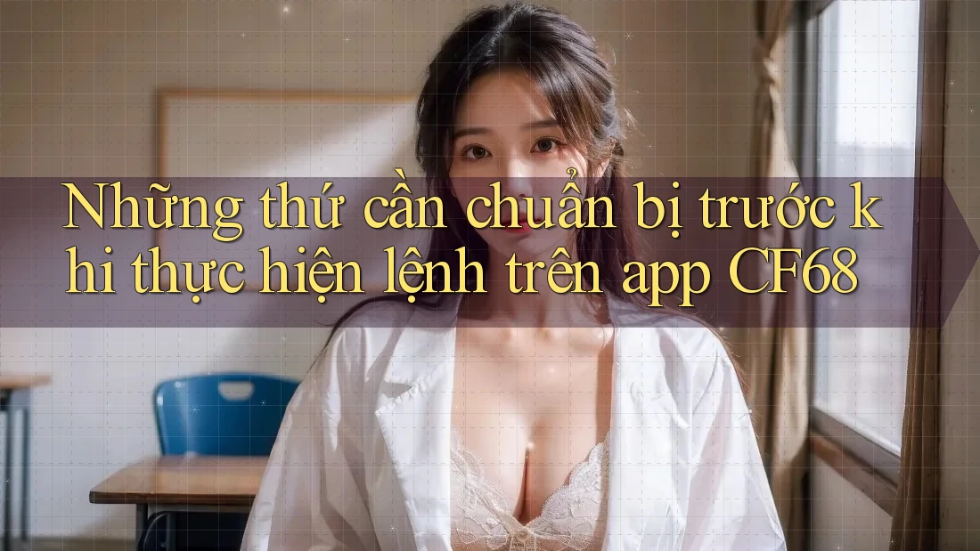 Những thứ cần chuẩn bị trước khi thực hiện lệnh trên app CF68 Những thứ cần chuẩn bị trước khi thực hiện lệnh trên app CF68