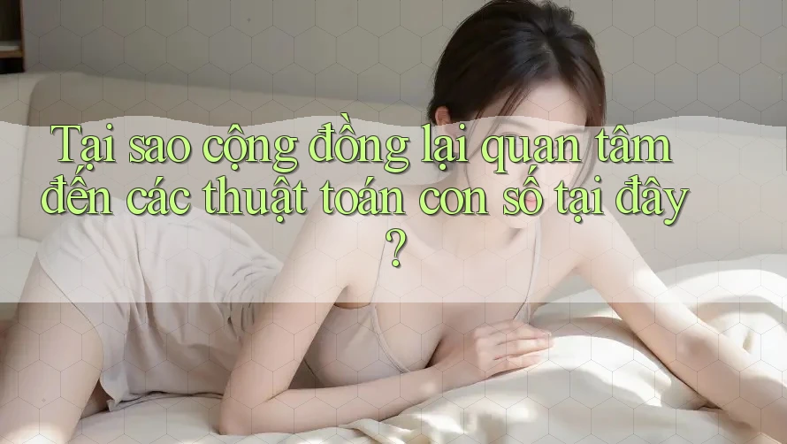 Tại sao cộng đồng lại quan tâm đến các thuật toán con số tại đây? Tại sao cộng đồng lại quan tâm đến các thuật toán con số tại đây?