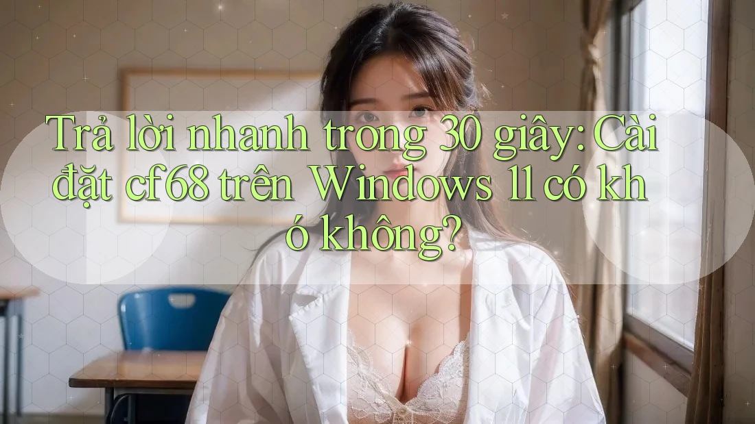 Trả lời nhanh trong 30 giây: Cài đặt cf68 trên Windows 11 có khó không? Trả lời nhanh trong 30 giây: Cài đặt cf68 trên Windows 11 có khó không?