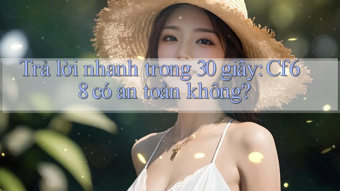 Trả lời nhanh trong 30 giây: cf68 có an toàn không? Trả lời nhanh trong 30 giây: cf68 có an toàn không?